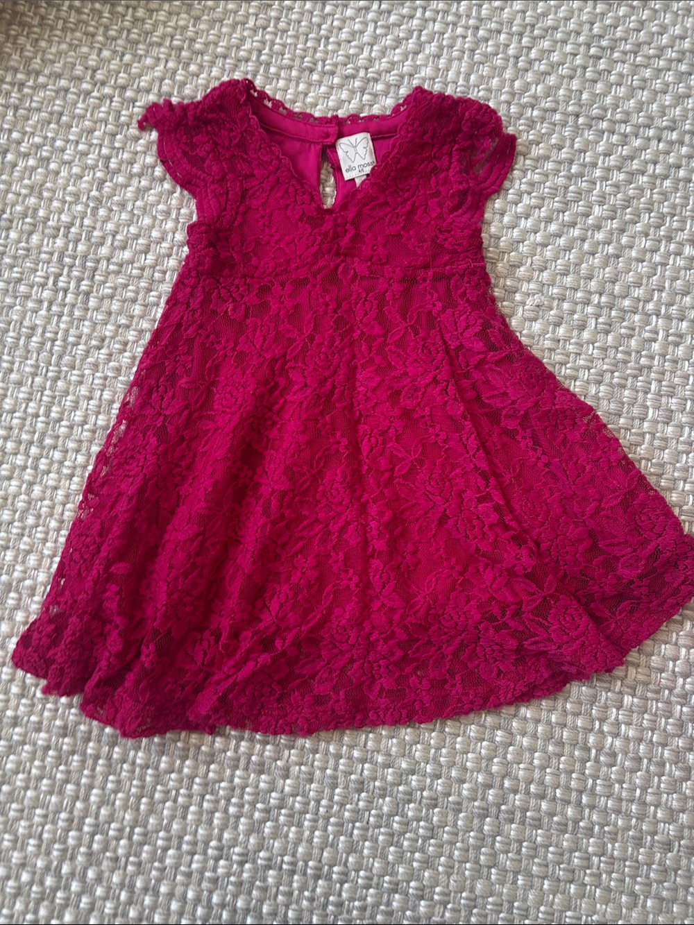 Ella Moss Kids Magenta Lace Fit-and-Flare Dress